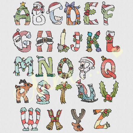 Premium PSD  Christmas alphabet letter b