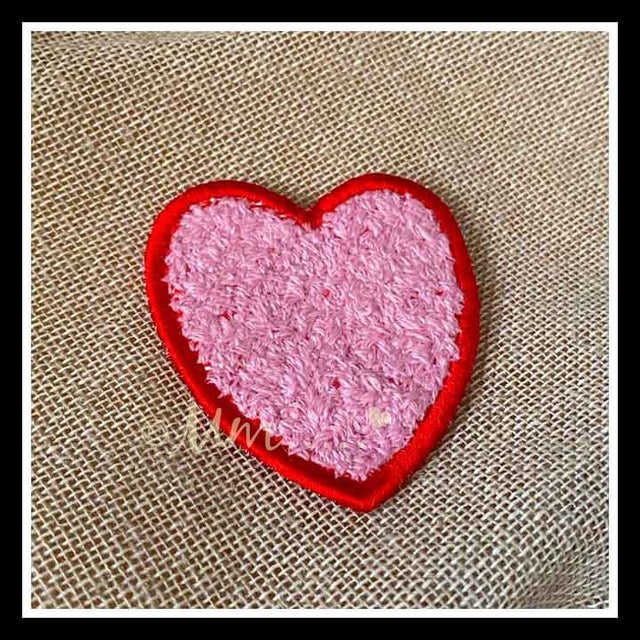Faux Chenille Heart Badge In The Hoop ITH machine embroidery design ...